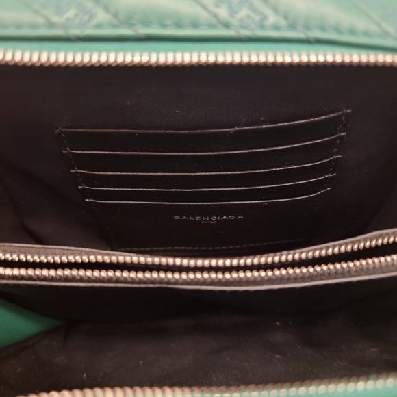 Balenciaga Blanket Reporter Camera Shoulder Bag Green - Picture 10 of 17
